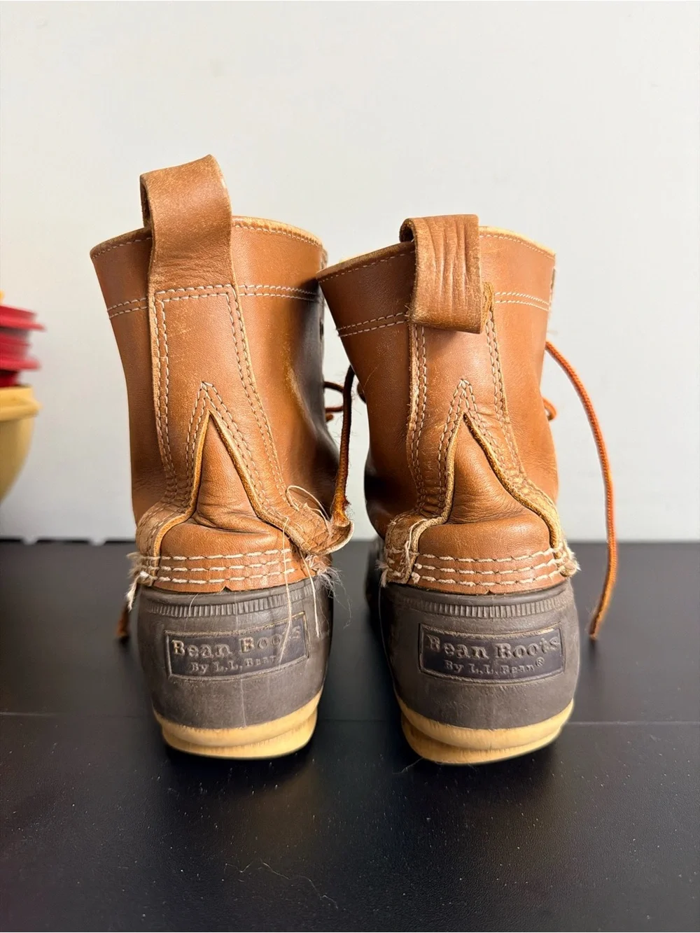 Brown Leather & Rubber Lace-Up womens Duck Boots